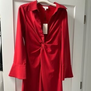 Cinq à Sept Vibrant Red Dress